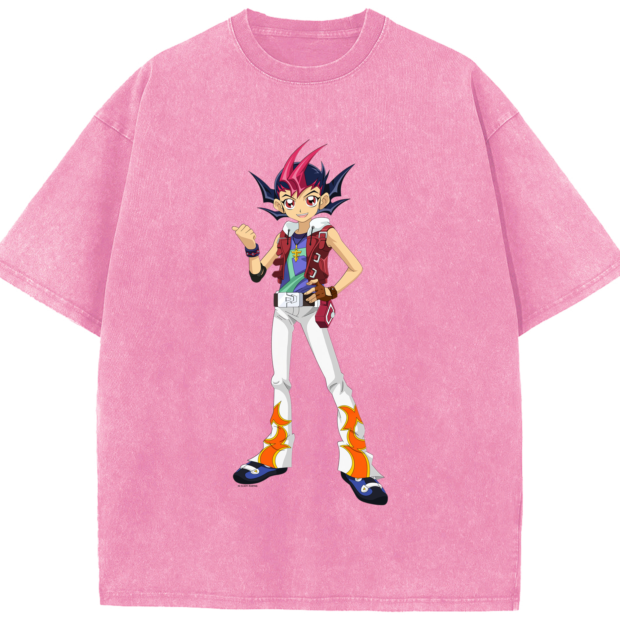 （画像用） 遊☆戯☆王 Yu-Gi-Oh! 綿100% ヴィンテージ風 半袖Tシャツ（フロントプリント）